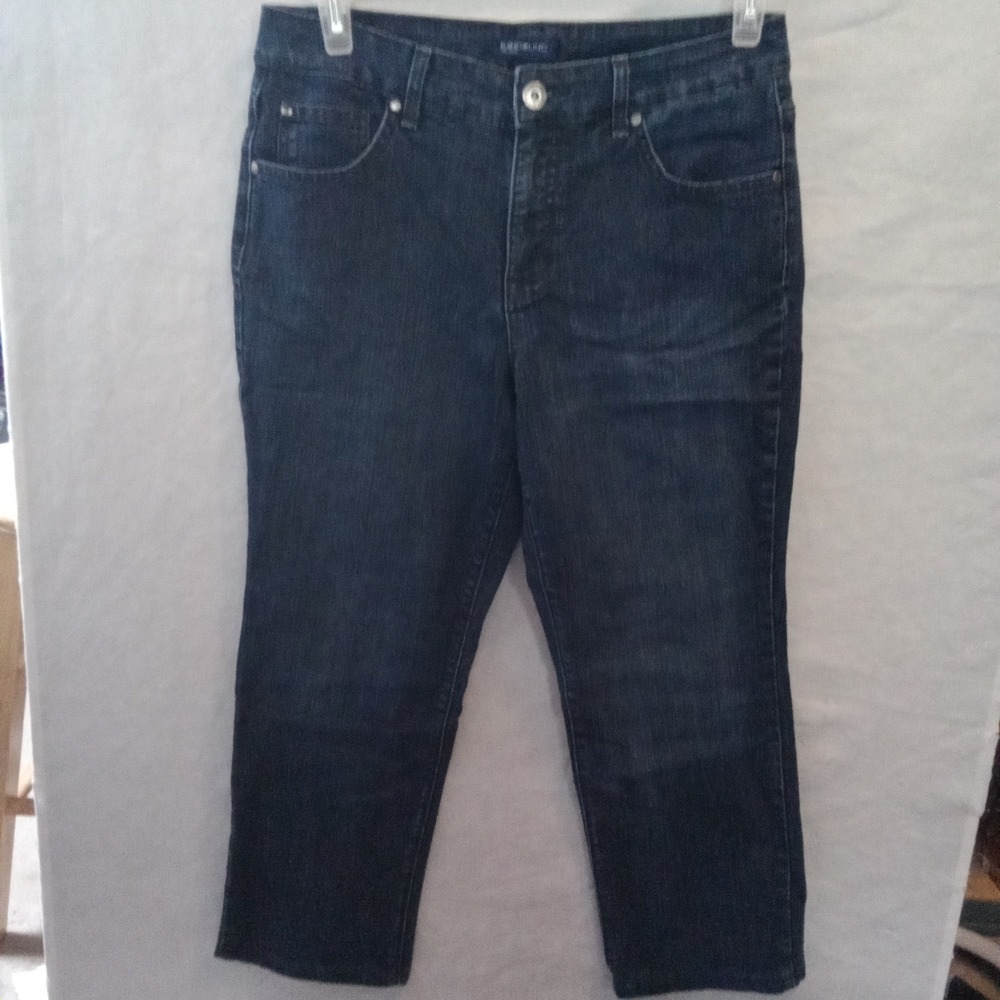 Bandolino Mandie Dark Wash Straight Leg Jeans Womens Size 10 Stretch Denim